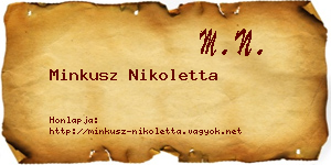 Minkusz Nikoletta névjegykártya